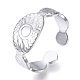304 открытое манжетное кольцо из нержавеющей стали для женщин RJEW-N040-27-1