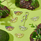 UNICRAFTALE 12Pcs 3 Colors Stainless Steel Pendants Butterfly Pendant Charms Hole 1.8mm Hollow Metal Charms Golden Butterfly Pendant for Bracelet Necklace Jewlery Making 24.5x44.5mm STAS-UN0038-88-2