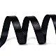 片面ソリッドカラーサテンリボン  弓工芸品用  ギフトパーティーの結婚式の装飾  ブラック  3/8インチ（9~10mm）  約25ヤード/ロール（22.86メートル/ロール）  10のロール/グループ  250ヤード（228.6m /グループ） SRIB-S051-10mm-039-4