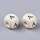 Printed Natural Wood Beads X-WOOD-T026-001A-3