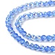 Trasparenti perle di vetro placca fili GLAA-Q099-B01-02-3