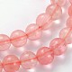 Cherry Quartz Glass Beads Strands GSR6mmC054-2