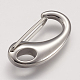 304 Stainless Steel Push Gate Snap Keychain Clasp Findings STAS-F083-02P-2