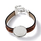 Impostazioni del braccialetto a maglie tonde piatte in lega adatte per cabochon FIND-M009-02AS-2