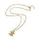 Ожерелья с подвеской из латуни с буквенной буквой NJEW-A015-21G-Z-2
