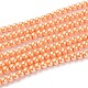 Umweltfreundliche runde Perlenstränge aus gefärbtem Glasperlen HY-A002-4mm-RB057-1