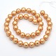 Round Shell Pearl Bead Strands BSHE-M009-8mm-02-2
