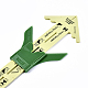 プラスチック5-in-1スライディングゲージ測定縫製定規ツール  黄緑  300x77x7mm TOOL-WH0121-05-3