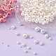 300 pièces 6 tailles abs en plastique imitation perle perles rondes MACR-YW0002-67-5