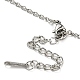 304 ожерелье с подвеской в форме сердца из нержавеющей стали для женщин NJEW-A012-01P-3