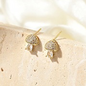 Серьги-гвоздики из циркония EJEW-R016-26G-13