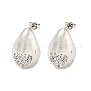Серьги-гвоздики из латуни с цирконием EJEW-Q799-02B-P
