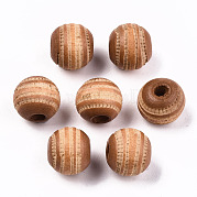 Расписные бусы из натурального дерева WOOD-T021-54A-09