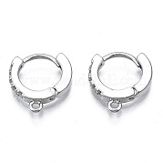 Латунные серьги-кольца из микро-паве с фианитами KK-T063-012P-NF