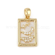 Подвески из латуни с прозрачными стразами KK-M002-01G
