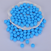 Круглые силиконовые фокусные бусины SI-JX0046A-14