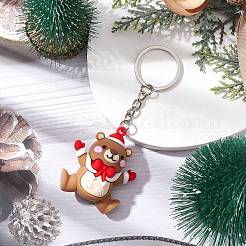 Porte-clés pendentif en plastique pvc sur le thème de Noël&nbsp;KEYC-JKC00935-02