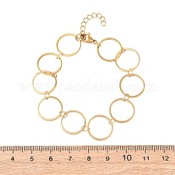 Bracelets à maillons annulaires en acier inoxydable 304&nbsp;BJEW-P373-02C-G