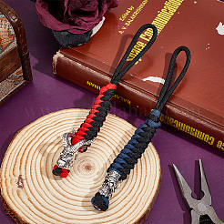 2 pendentif en corde de parachute en nylon fait à la main&nbsp;KEYC-HY0001-30