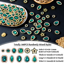 100 pz. di strass da cucire a forma di goccia/cuore/stella&nbsp;GACR-TA0001-07C