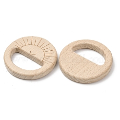 Verbindungsringe aus natürlichem Buchenholz&nbsp;WOOD-I017-06