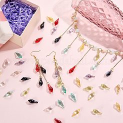 140pcs 7 Farben handgemachte Goldsand-Bunte Malereiperlen&nbsp;LAMP-SZ0001-56