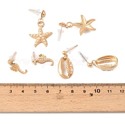 Ensembles de boucles d'oreilles à clous en alliage océan&nbsp;AL-H003-01B-G