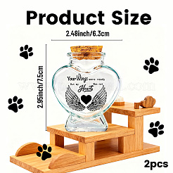2 bouteille vide en verre transparent imprimé simple face&nbsp;MP-WH20001-002