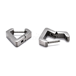 Pendientes de aro huggie de acero inoxidable 304 resistentes al deslustre&nbsp;STAS-J033-17A-P