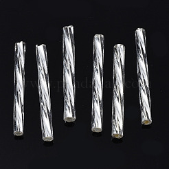 Perles de clairon torsadées en verre opaque&nbsp;SEED-T005-15-B01