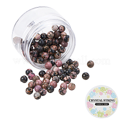 Kits de fabrication de bracelets extensibles en perles de rhodonite naturelle bricolage&nbsp;DIY-CJ0001-21A