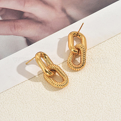 Boucles d'oreilles pendantes à clous en acier inoxydable 201 pour femmes&nbsp;MY0512