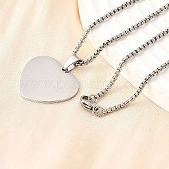 Colliers pendentifs vierges en acier inoxydable 304&nbsp;NJEW-P329-04B-P