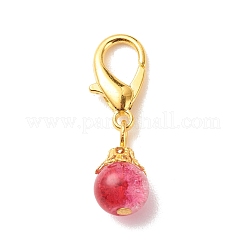 Zweifarbige Craquelé-Glas-Anhänger-Dekorationen&nbsp;HJEW-JM00704