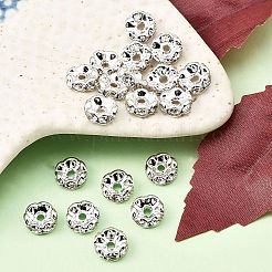 Perline distanziatori strass in ottone&nbsp;X-RB-A014-L8mm-01S-NF