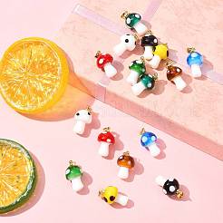 16pcs 8 Farben handgemachte Bunte Malerei-Anhänger&nbsp;LAMP-FS0001-46