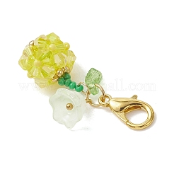 Pendentifs en perles de verre représentant des fruits et des fleurs&nbsp;HJEW-MZ00407