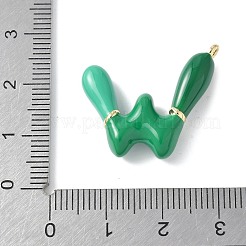 Colgantes de esmalte de latón&nbsp;KK-E093-03G-W-02