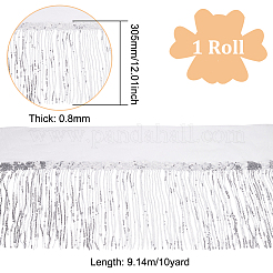Pvc sequin/paillette gland frange ruban polyester&nbsp;DIY-WH0308-297A