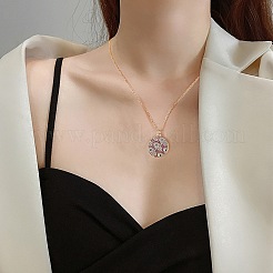 5pcs pendentifs en laiton micro pavé de zircone cubique écologiques&nbsp;KK-SZ0005-70