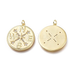 Pendentifs en laiton zircon cubique transparent&nbsp;X-ZIRC-I048-06G