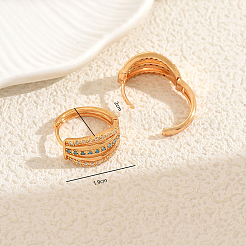 Messingring-Band-Ohrringe&nbsp;CL2799