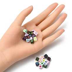 280 Stück 14 Stile undurchsichtige weiße europäische Acrylperlen&nbsp;MACR-YW0002-45