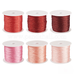 6 Rolle 6 Farben 6-fädiges Polyester-Metallic-Garn&nbsp;OCOR-TA0003-11B