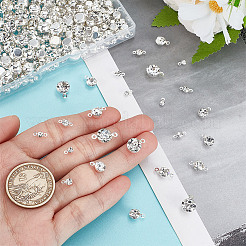 Kits de accesorios para hacer joyas con dijes y colgantes de latón redondos y planos con rhinestone&nbsp;DIY-GA0001-69P