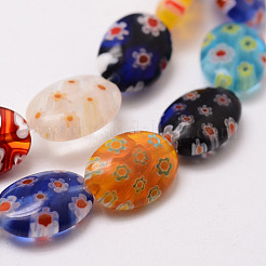 Millefiori a mano fili di perline di vetro&nbsp;LAMP-G107-01