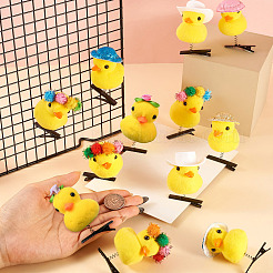 12 Stück 3 Stile Wolle mit Alligator-Haarspangen für Mädchen&nbsp;PHAR-TA0001-21