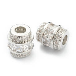Perles de zircone cubique claires en laiton&nbsp;ZIRC-B010-27P