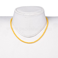 Collane di perline di vetro rondelle sfaccettate&nbsp;NJEW-JN02568-10