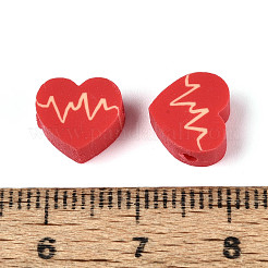 Valentinstag handgefertigte Fimo-Perlen&nbsp;CLAY-T023-15